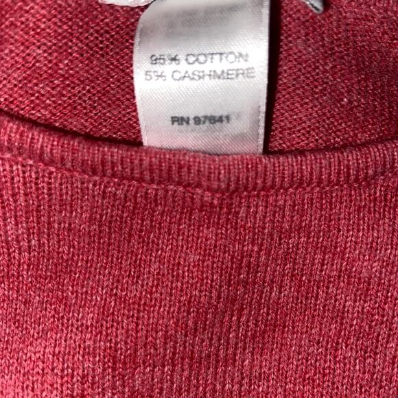 Pure J Jill Crewneck Pocket Sweater Cotton Cashmere Size Small - Picture 3 of 5